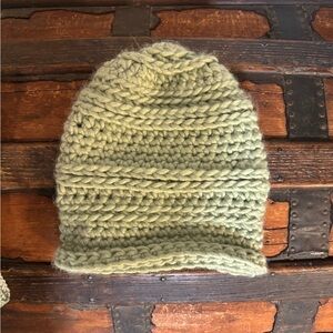 Handmade Green Crocheted Kids Hat